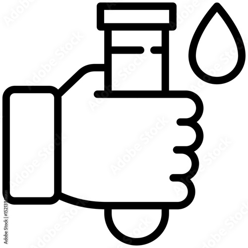 Blood test icon for cancer diagnosis, website, application, printing, document, poster design, etc