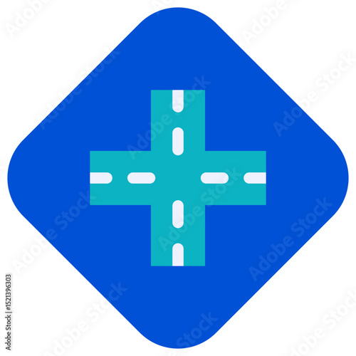 crossing flat icon