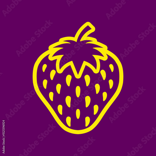 Strawberry trendy artwork fascinating abstract vector illustration colorful practical design
