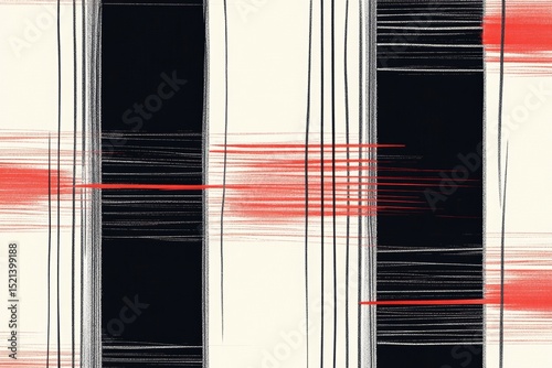Minimalist plaid pattern with clean lines and a modern feel.