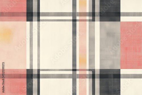 Minimalist plaid pattern with clean lines and a modern feel.