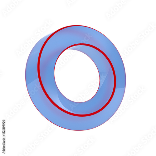 Strip ring on white backgro...