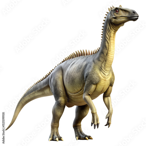 Hadrosaurus Foulkii  Zuniceratops Christopheri  isolated on transparent background
