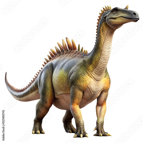 Ouranosaurus Nigeriensis  Zuniceratops Christopheri  isolated on transparent background