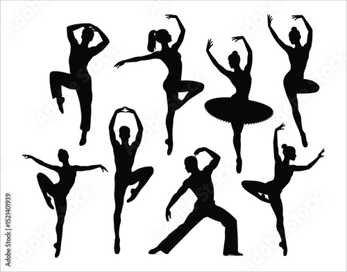Motion and Expression – Dancing People Silhouettes