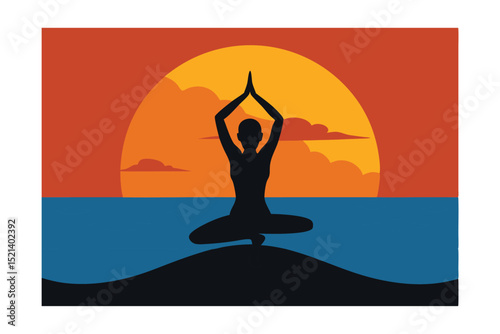 yoga in the lotus position
