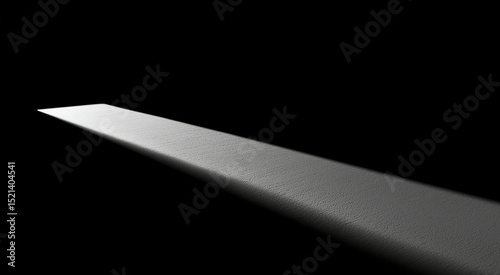 white long beam of light on a black background