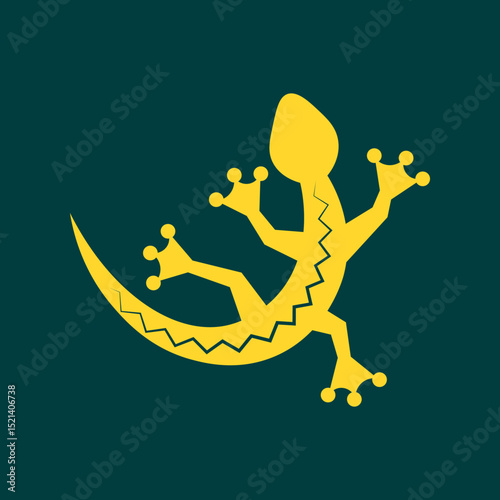 Lizard trendy artwork good abstract vector illustration colorful applied design