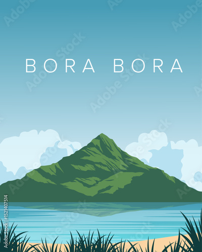 Bora Bora postcard, poster, banner