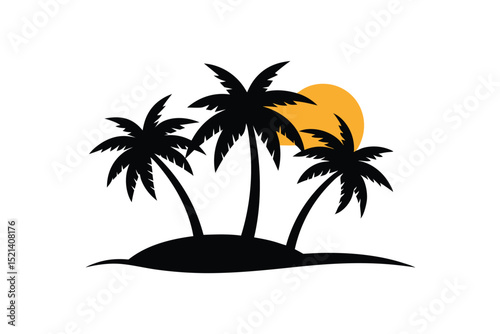 palm trees silhouette