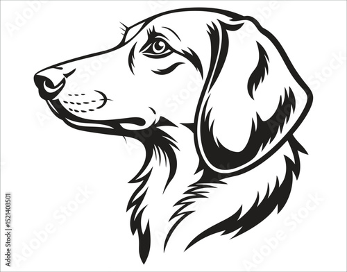 Dachshund Dog Heads in Side Profile