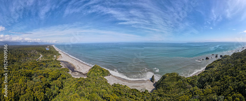 Drone view at Tauparikaka Marine reserve in New Zealand photo