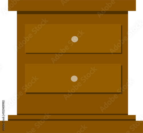 Wooden Nightstand Background Two-Drawer Design