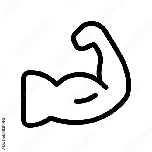 Muscle Icon SVG | Fitness Symbol & Anatomy Glyph | Vector Strength Emblem for Apps, Medical UI, Workout Programs