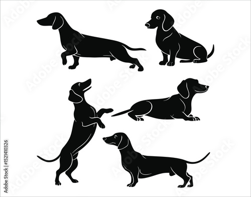 Running Dachshund Silhouette