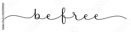 BE FREE black vector brush calligraphy banner