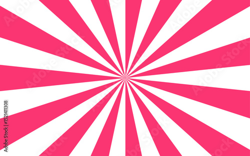 Abstract vivid, radial spiral burst pattern with red and white curved rays. Dynamic and symmetrical, using bold movement and energy. Retro, psychedelic feel reminiscent of vintage pop art.
