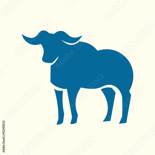 African Buffalo trendy artwork stunning abstract vector illustration colorful applied design