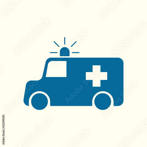 Ambulance trendy artwork stunning abstract vector illustration colorful applied design