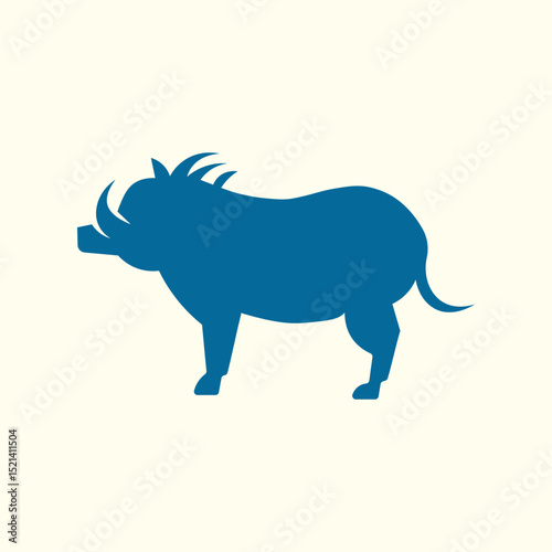 Warthog trendy artwork stunning abstract vector illustration colorful applied design