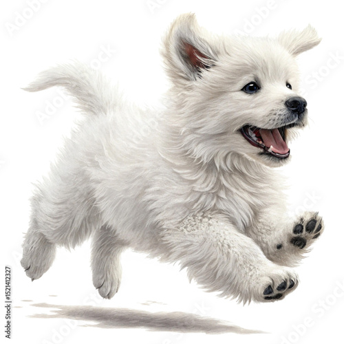 Playful White Puppy