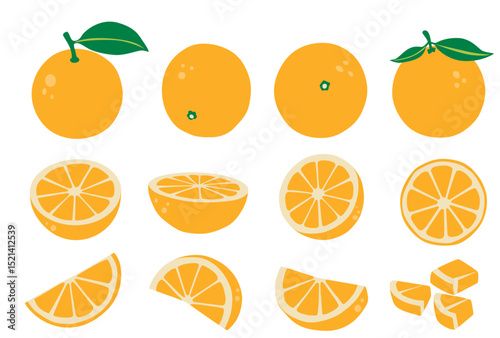 Orange vector logo isolated on white background.	