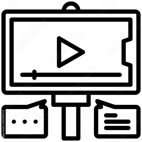 Vlogger icon for digital nomad, website, application, printing, document, poster design, etc