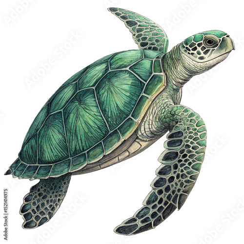 Swimming Sea Turtle