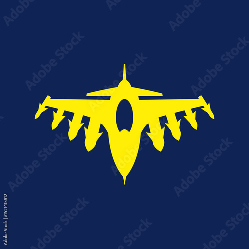 Fighter Jet trendy artwork beautiful abstract vector illustration colorful applied design
