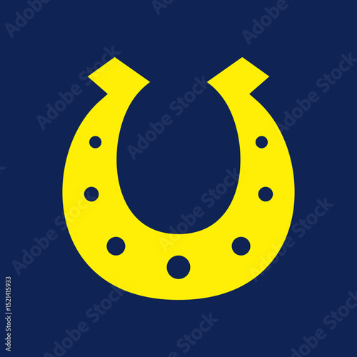 Horseshoe trendy artwork beautiful abstract vector illustration colorful applied design