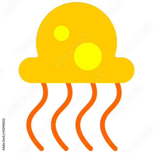 jellyfish flat icon