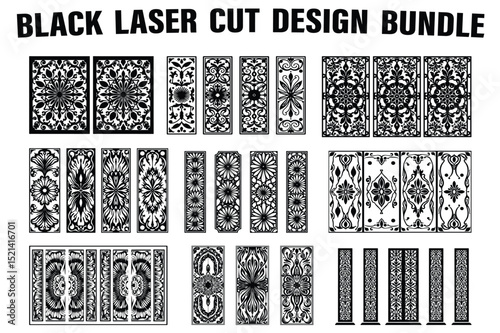 black laser cut design bundle
