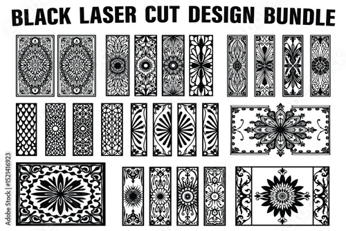 black laser cut design bundle

