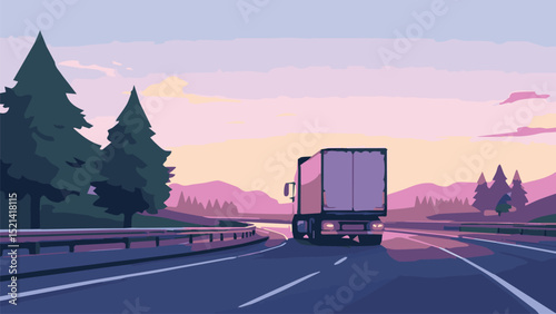 truck on the road