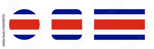 Costa Rica flag icon set