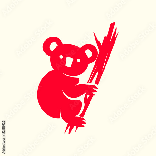 Koala trendy artwork attractive abstract vector illustration colorful applied design