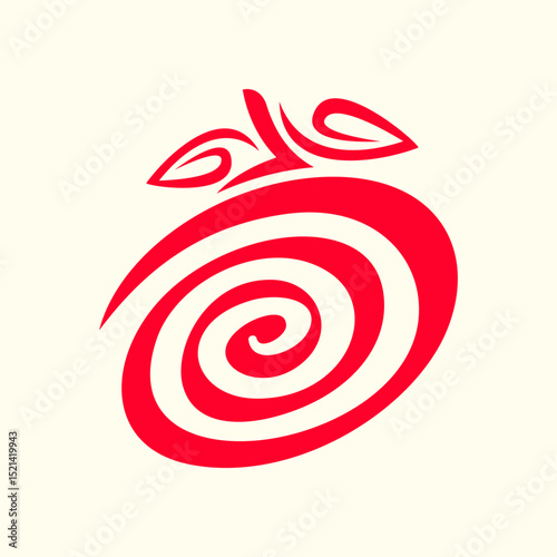 Orange Fruit trendy artwork attractive abstract vector illustration colorful applied design