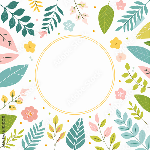 Vector design templates in simple modern style with copy space for text, flowers and leaves - wedding invitation backgrounds and frames, social media stories wallpapers