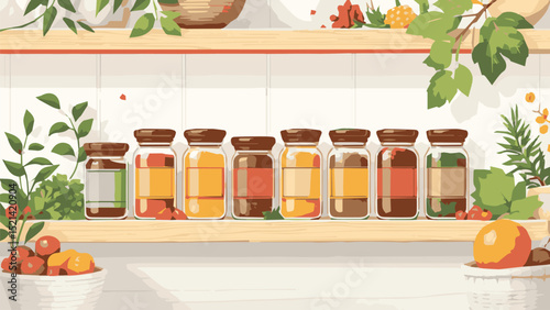 Glass Jars with Spices – Neat Kitchen Pantry Storage
