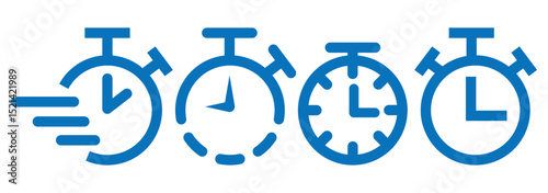 Timer icons. Countdown timer symbol. Timer. Stopwatch. Timers line icon set. 