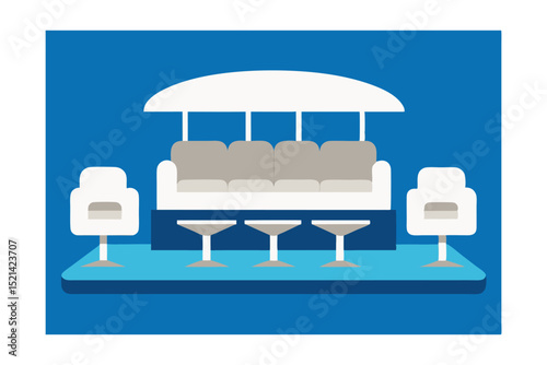 vector illustration of a set of furniture