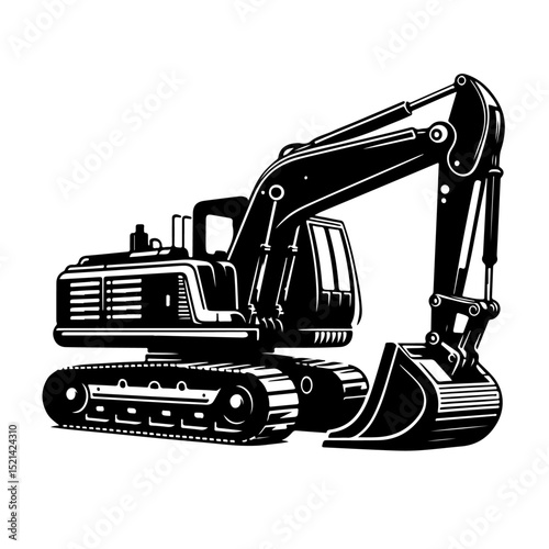 Excavator silhouette