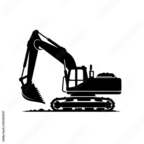 Excavator silhouette