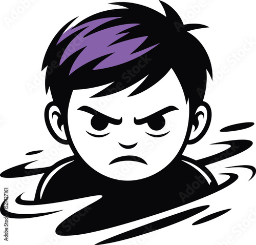 A Grumpy kid Character