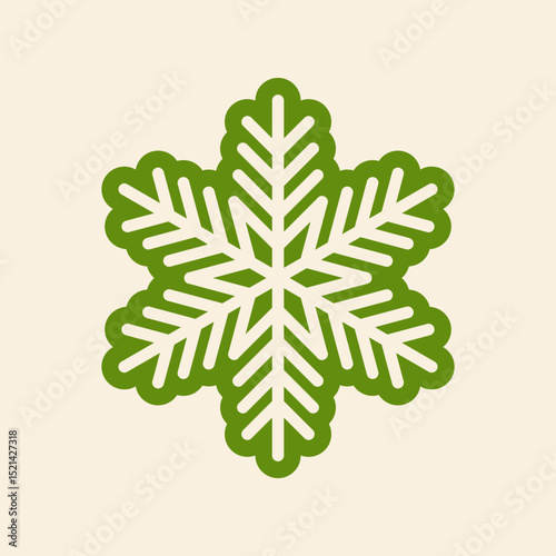 Snowflake trendy artwork cute abstract vector illustration colorful applied design