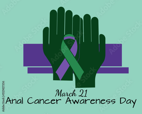 Anal Cancer Awareness Day, poster, banner, flyer or postcard idea about health