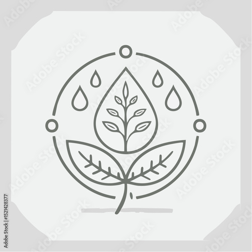 Vector set of design elements, logo design template, icons and badges for natural and organic cosmetics in trendy linear style - cruelty free, organic