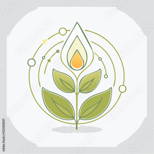 Vector set of design elements, logo design template, icons and badges for natural and organic cosmetics in trendy linear style - cruelty free, organic