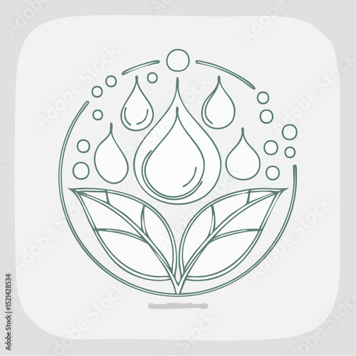 Vector set of design elements, logo design template, icons and badges for natural and organic cosmetics in trendy linear style - cruelty free, organic
