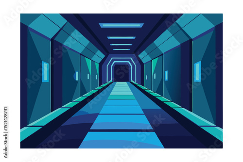 abstract tunnel with light lines